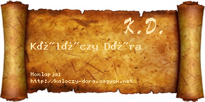 Kálóczy Dóra névjegykártya